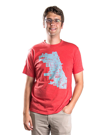 Chicago Neighborhood Map Tshirt