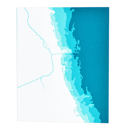 Chicago Shoreline 8" x 10" Papercut