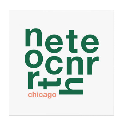 Chicago Neighborhood Names "Fun with Type" 8" x 8" Print