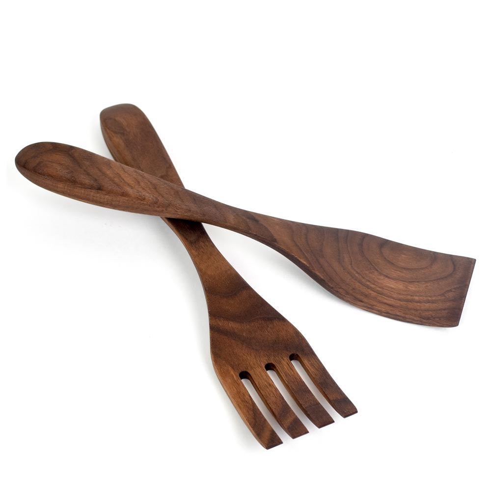 Hardwood 12" Salad Servers