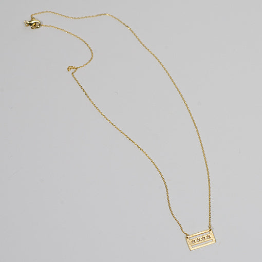 Chicago Flag Necklace