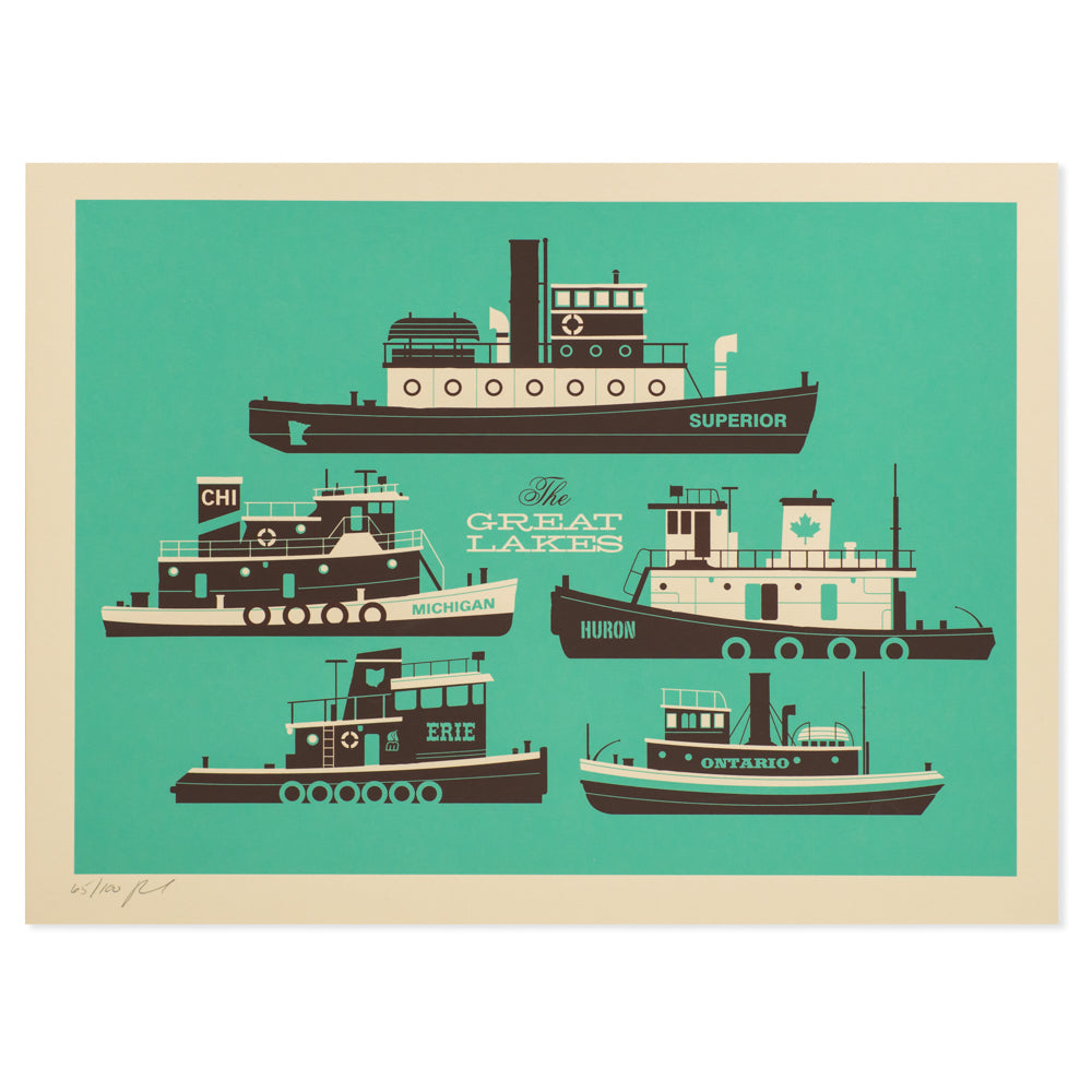 Great Lakes 12" x 16" Screen Print