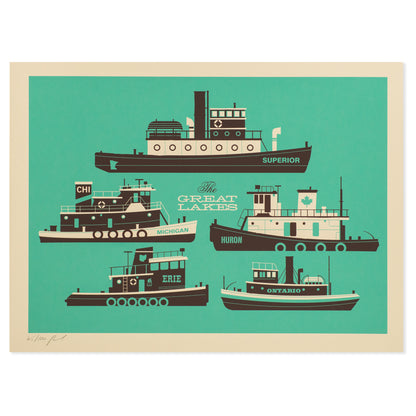 Great Lakes 12" x 16" Screen Print