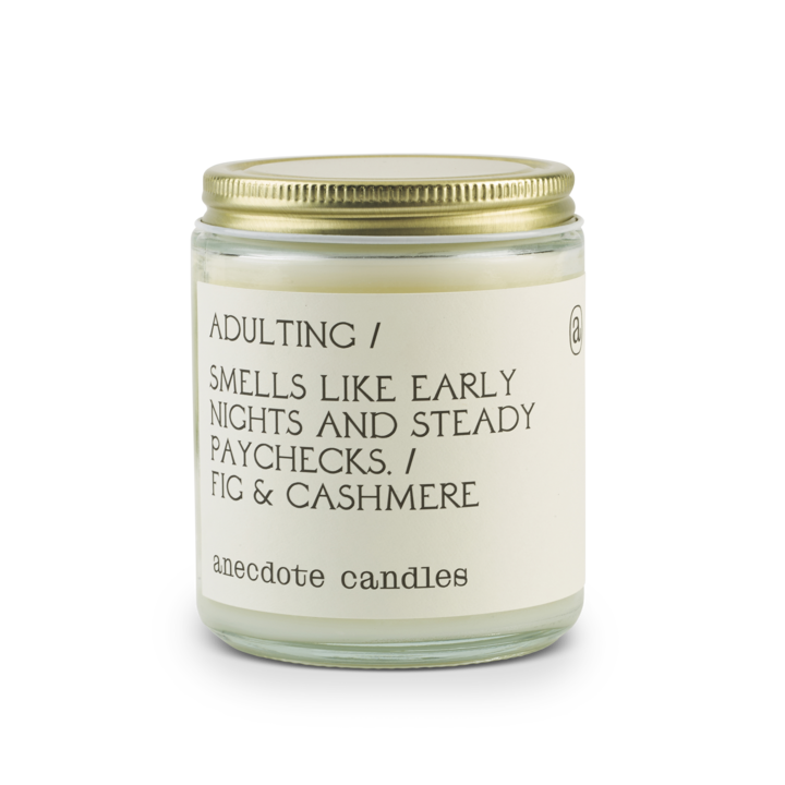 Anecdotal Coconut Soy Wax Glass Jar Candle