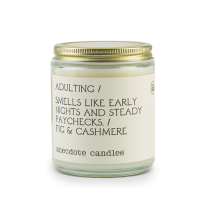 Anecdotal Coconut Soy Wax Glass Jar Candle