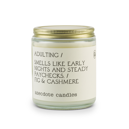 Anecdotal Coconut Soy Wax Glass Jar Candle