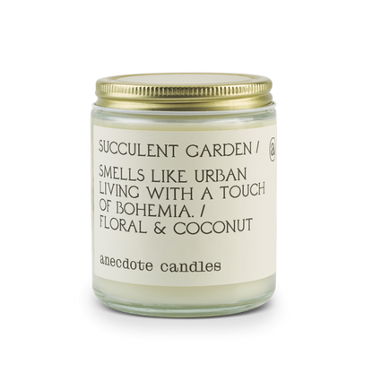 Anecdotal Coconut Soy Wax Glass Jar Candle