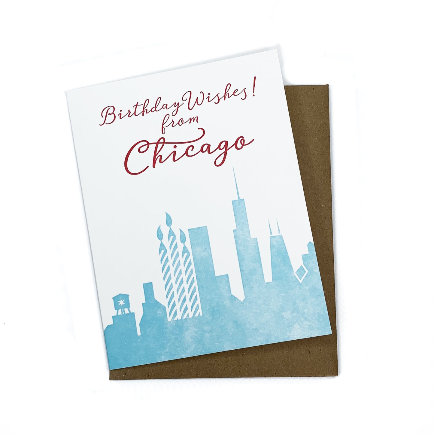 Birthday Wishes From Chicago Letterpress Card