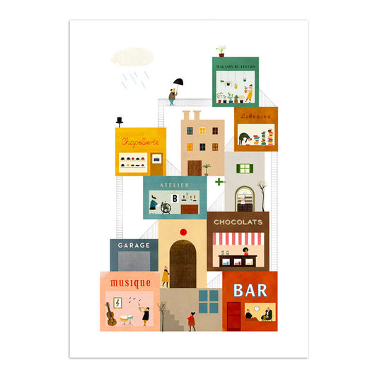 La Grand Rue 8.25" x 11.75" Archival Print