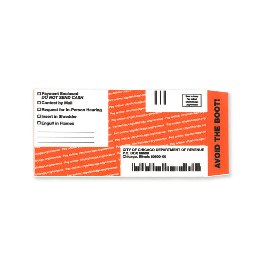 Chicago Parking Ticket Sticker