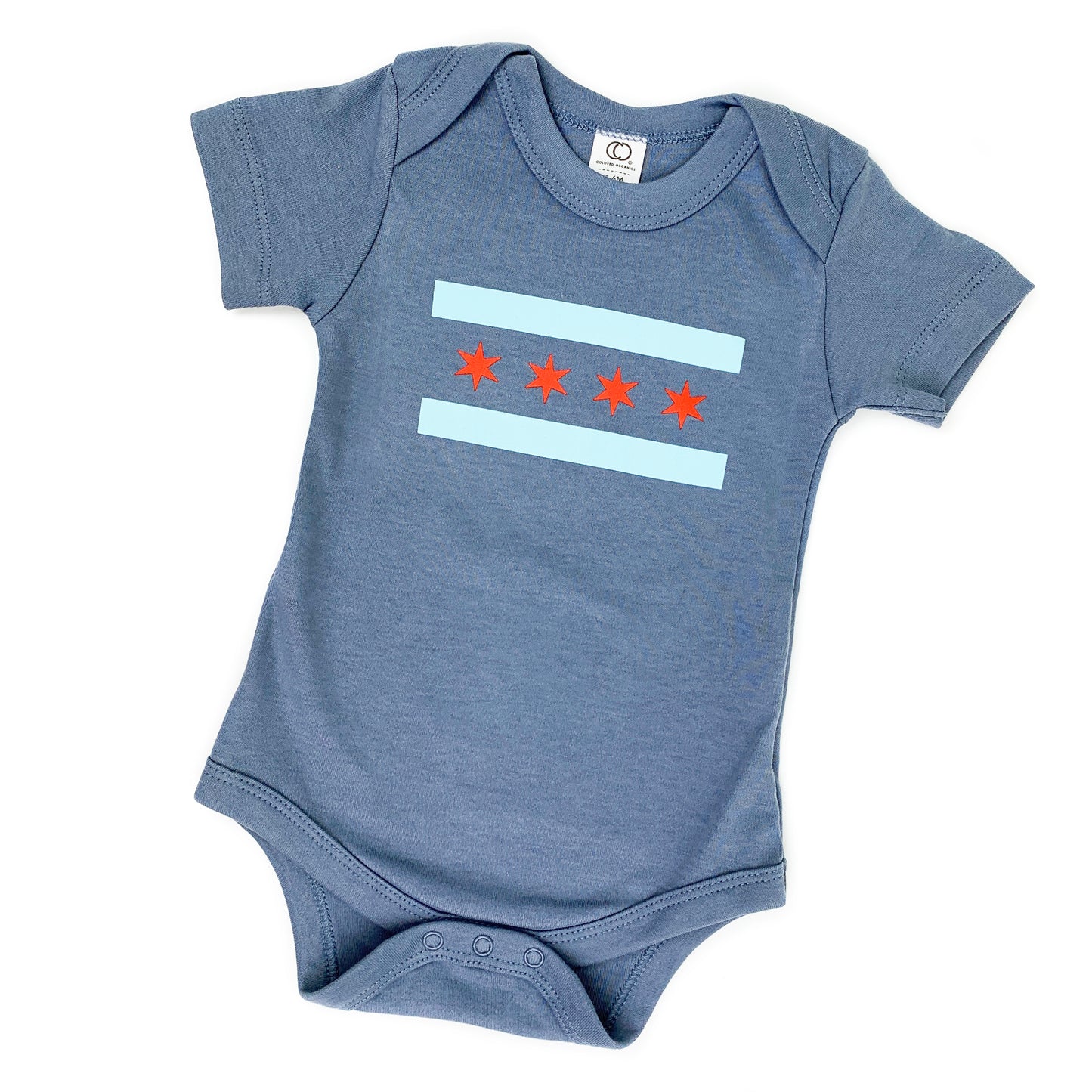 Chicago Flag Baby Organic Cotton Onepiece