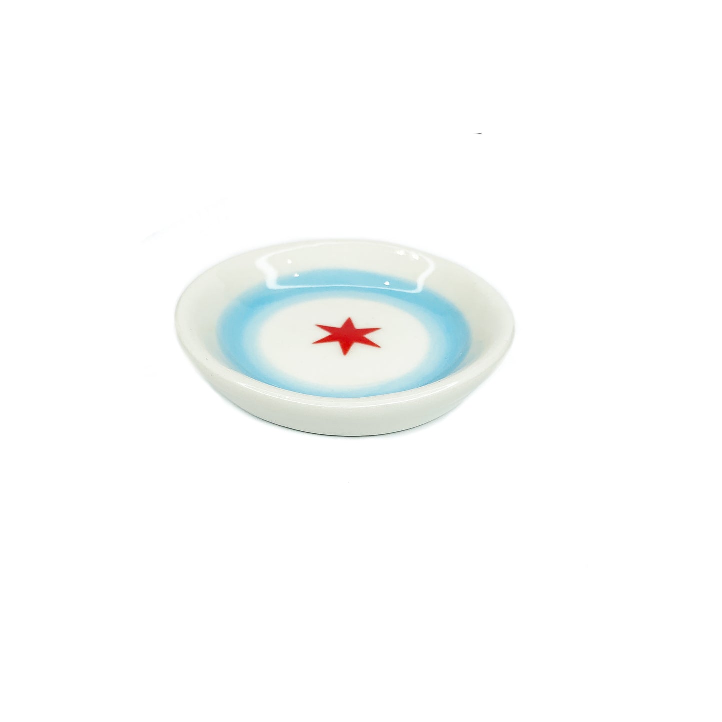 Chicago Flag Ceramic Ring Dish
