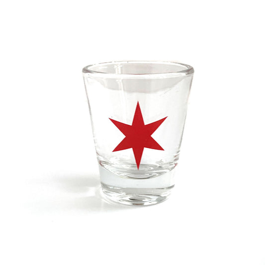 Chicago Flag Star Shot Glass