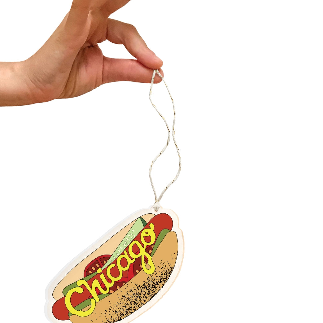 Chicago Hot Dog Holiday Acrylic Ornament