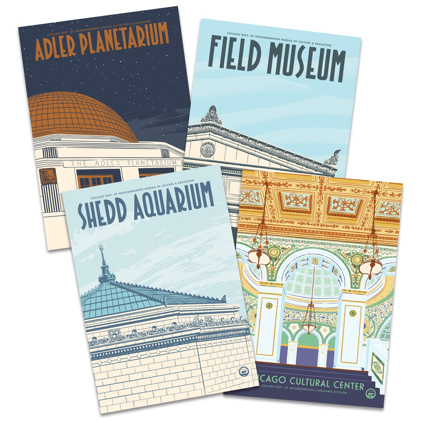Chicago Museum Tourism 5" x 7" Archival Print