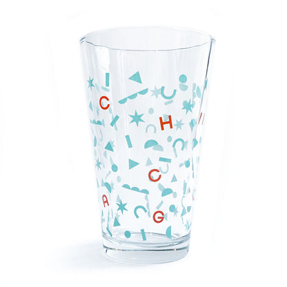 Chicago Shapes 16 oz Pint Glass