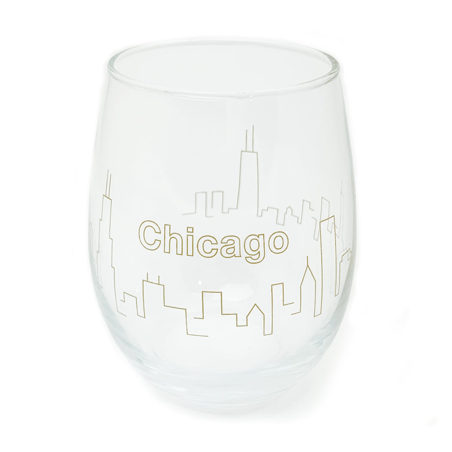 Chicago Skyline Wine Glass