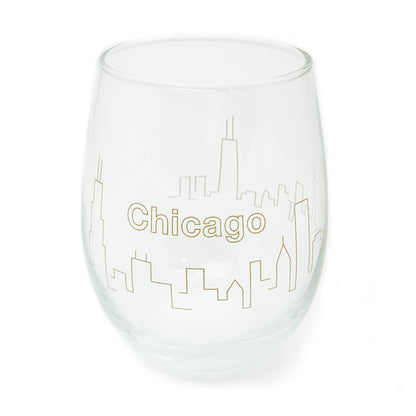 Chicago Skyline Wine Glass