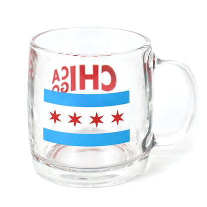 Chicago Flag Glass Mug