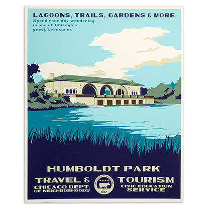 Chicago Neighborhood WPA-Style Tourism 16" x 20" Poster
