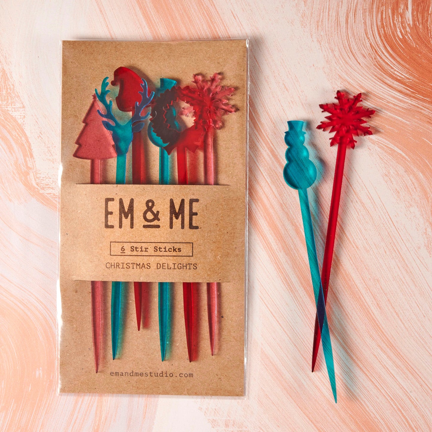 Holiday Delights Beverage Stir Sticks (Set of 6)