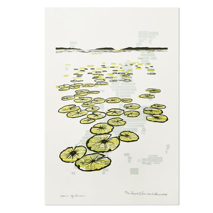 Chain of Lakes Letterpress Print