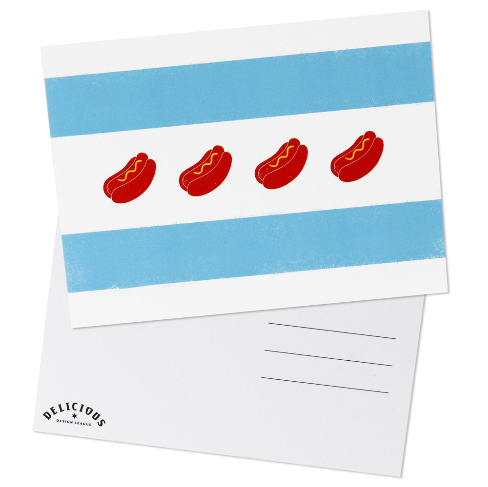 Spirit of Chicago Hot Dog Flag Postcard
