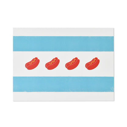 Spirit of Chicago Hot Dog Flag Postcard