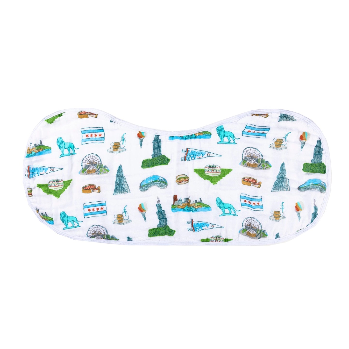 Chicago Burp Cloth and Baby Bib