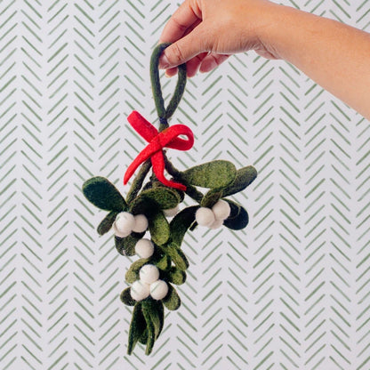 Fair Trade Felt Mistletoe Ornament