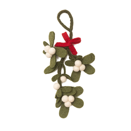 Fair Trade Felt Mistletoe Ornament
