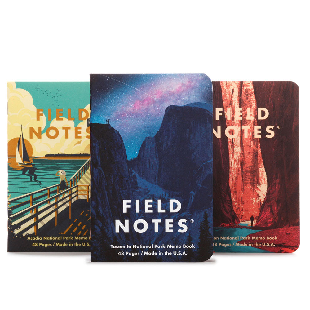 Field Notes National Parks Edition Pocket Notebooks (Set of 3)