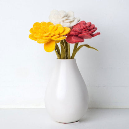 Felt Zinnia Flower