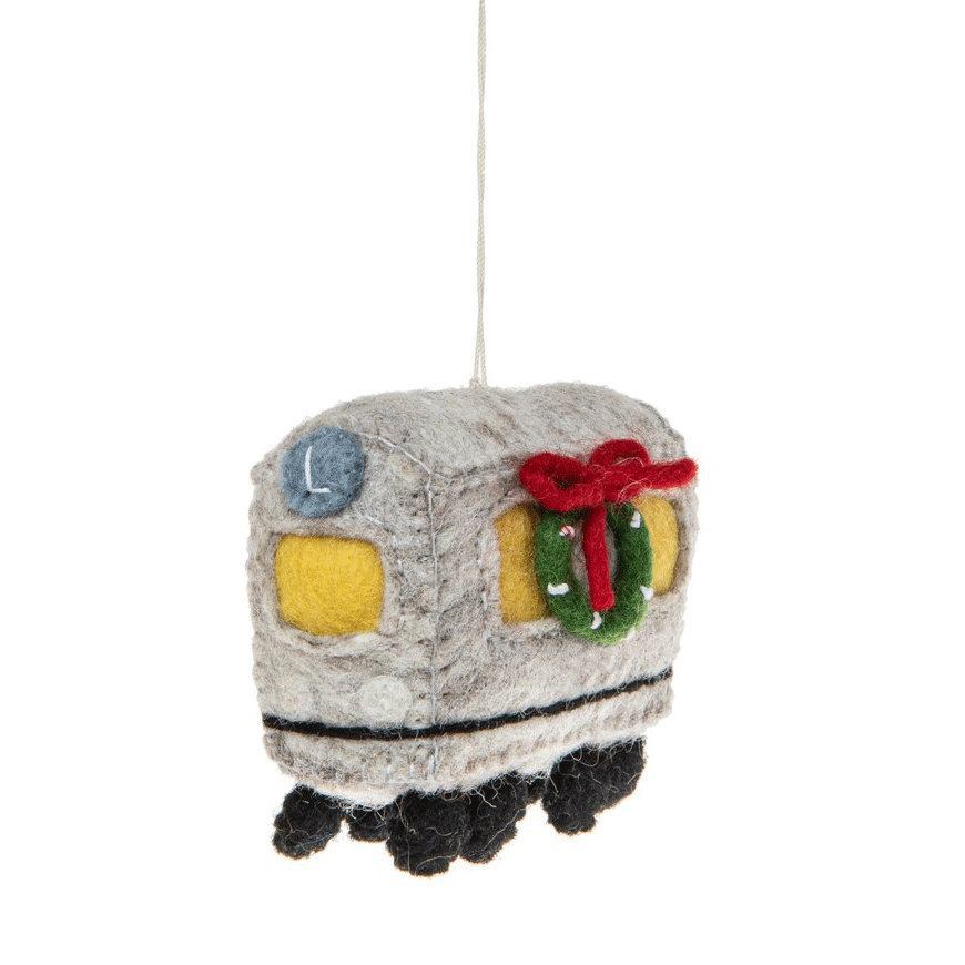 Felt El Train Holiday Ornament