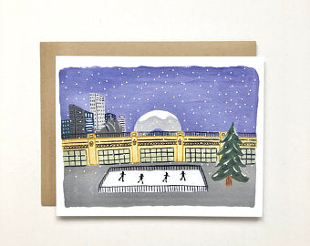 Chicago Bean & Millennium Park Ice Skating Holiday Card