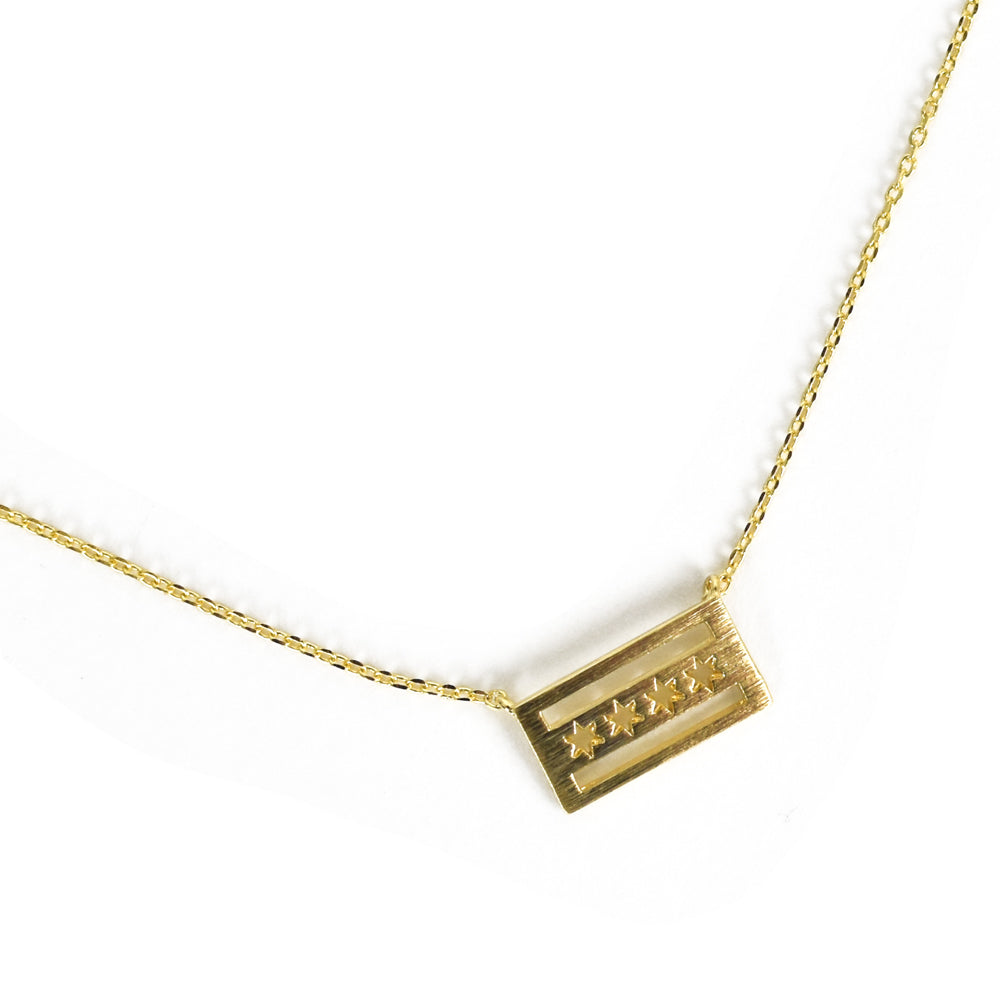 Chicago Flag Necklace