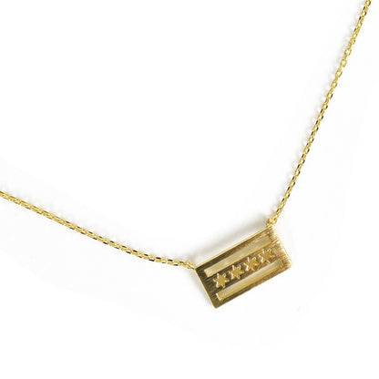 Chicago Flag Necklace