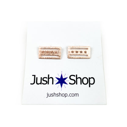 Chicago Flag Earrings