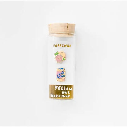 La Queen La Croix & Grapefruit Citrus Earring Set