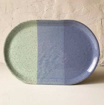 Handmade Ceramic 13.5" Oval Serving Platter