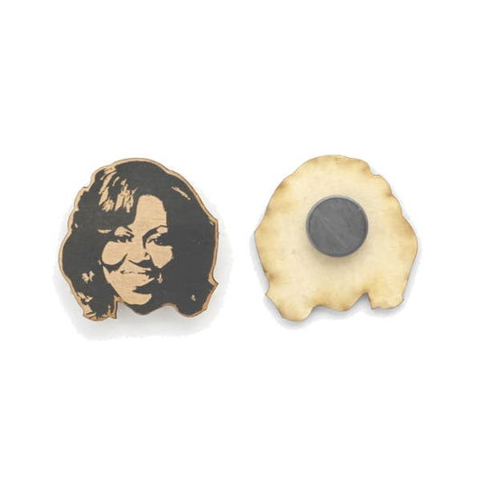 Michelle Obama Lasercut Wood Magnet