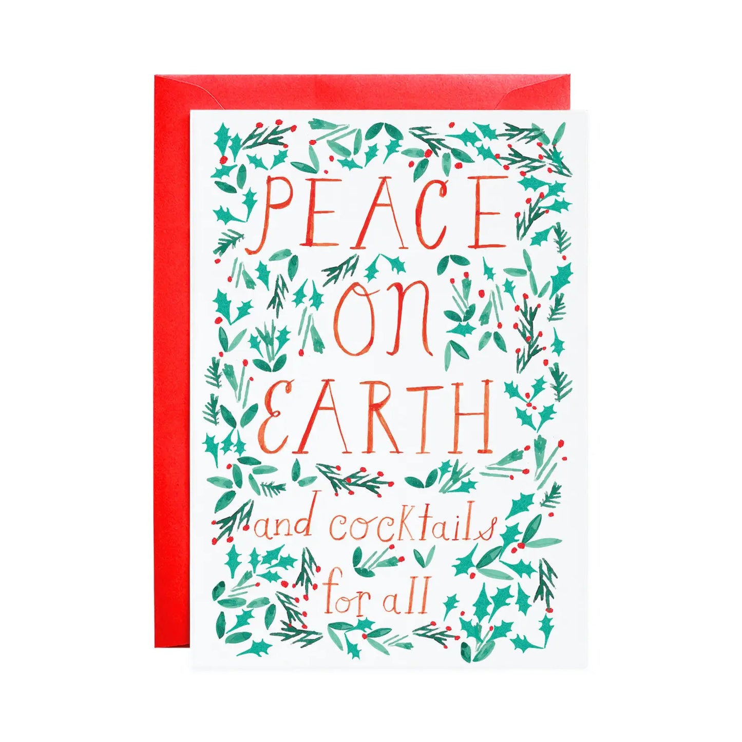 Peace on Earth and Cocktails for All Holiday Card