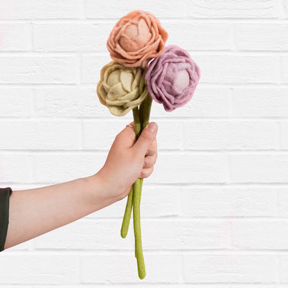 Felt Peony Flower