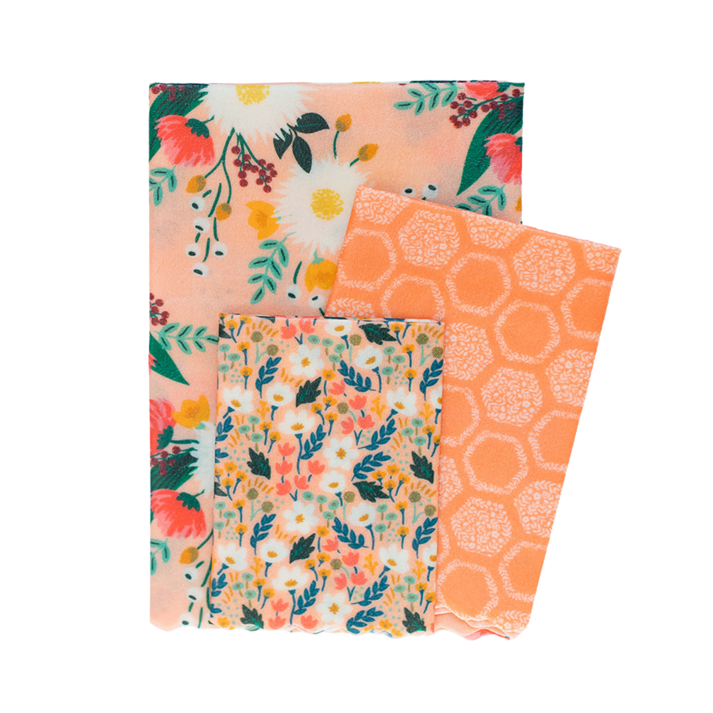 Reusable Beeswax Food Wrap Sheets (Mixed Set of 3)