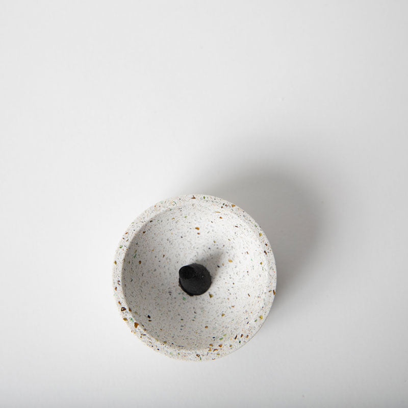 Terrazzo Concrete Cylinder Incense Holder