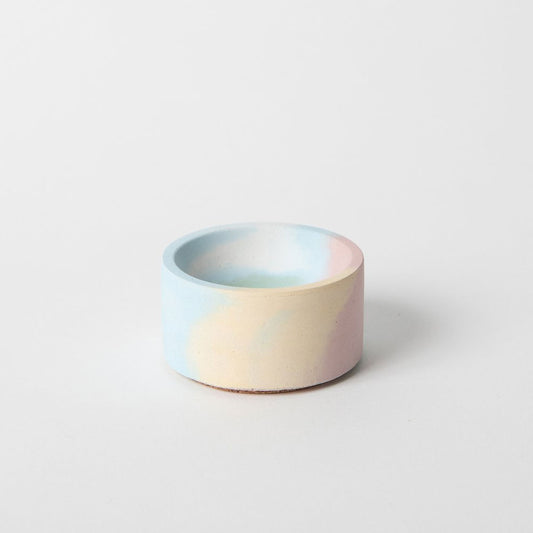 Marbled Concrete Cylinder Incense Holder