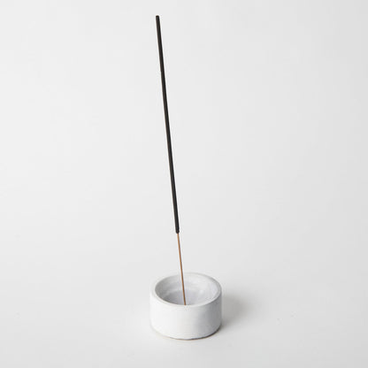 Marbled Concrete Cylinder Incense Holder