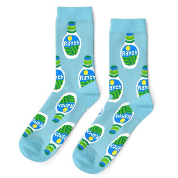 Ranch Dressing Adult Cotton Crew Socks