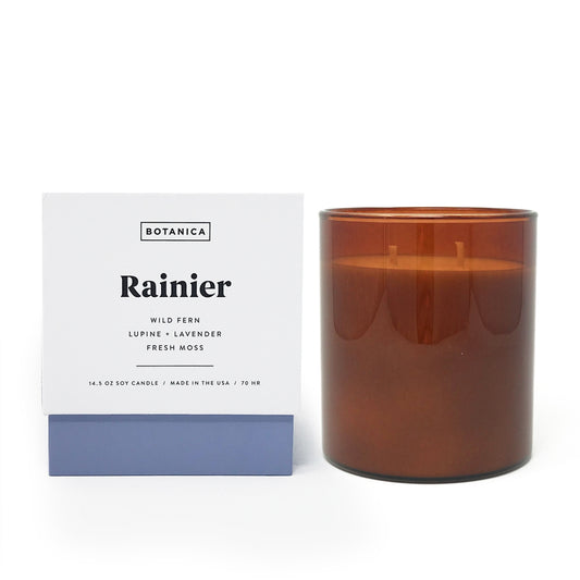 Rainier Fern, Lavender, & Moss Soy Wax Glass Candle
