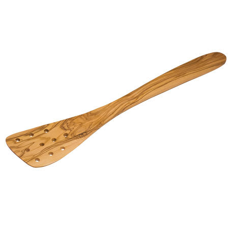 Olive Wood Perforated Pan Spatula